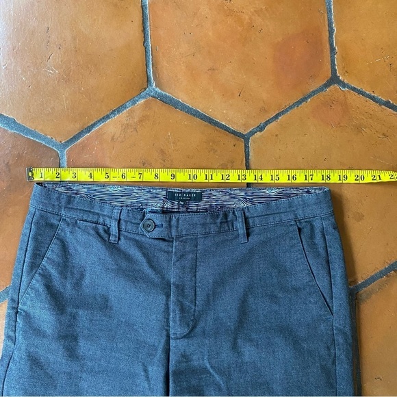 Ted Baker London Mens 34R Gray Khaki Cotton Blend Modern Pants - Picture 7 of 8